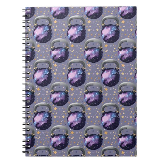 Space Galaxy Kettlebell Notitieboek (Voorkant)