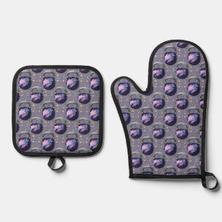 Space Galaxy Kettlebell Ovenwant & Pannenlap Set