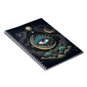 Space Galaxy Maan Oog Notitieboek (Rechterzijde)