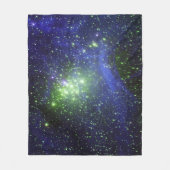 SPACE GALAXY NEBULA STARS PLANETS BLANKET FLEECE DEKEN (Voorkant)