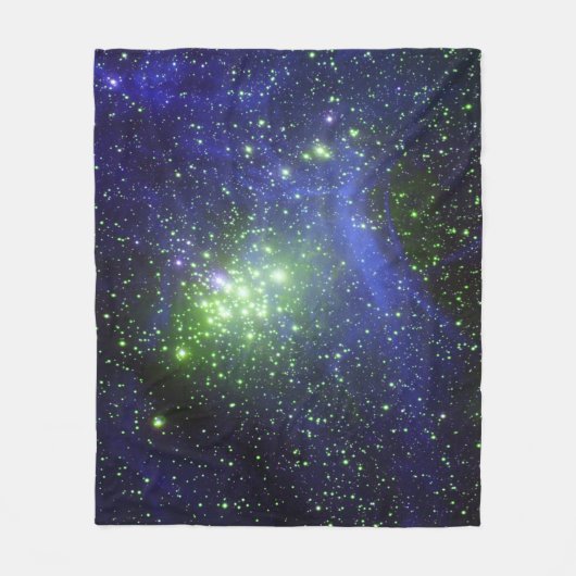 SPACE GALAXY NEBULA STARS PLANETS BLANKET FLEECE DEKEN (Voorkant)