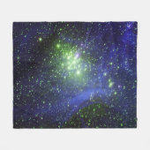 SPACE GALAXY NEBULA STARS PLANETS BLANKET FLEECE DEKEN (Voorkant (Horizontaal))