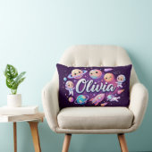 Space Galaxy Olivia Gepersonaliseerd Sierkussen Kussen (Stoel)