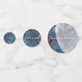 Space Galaxy Party Waterverf gepersonaliseerd Confetti (Achterkanten)