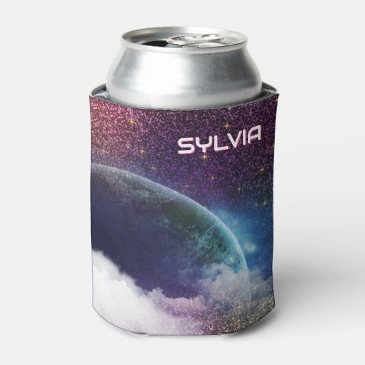 Space Galaxy Planeet | Gepersonaliseerde blikjesko Blikjeskoeler (Blikje Voorkant)