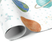 Space Galaxy Planets, Stars & Rocket  Orbits astro Cadeaupapier (Rol Hoek)