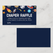 Space Galaxy Raket Baby shower Luier Raffle Kaart (Voorkant / Achterkant)