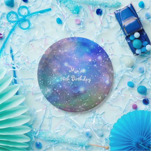 Space Galaxy Spacy verjaardagsfeestje Borden Papieren Bordje (Feest)