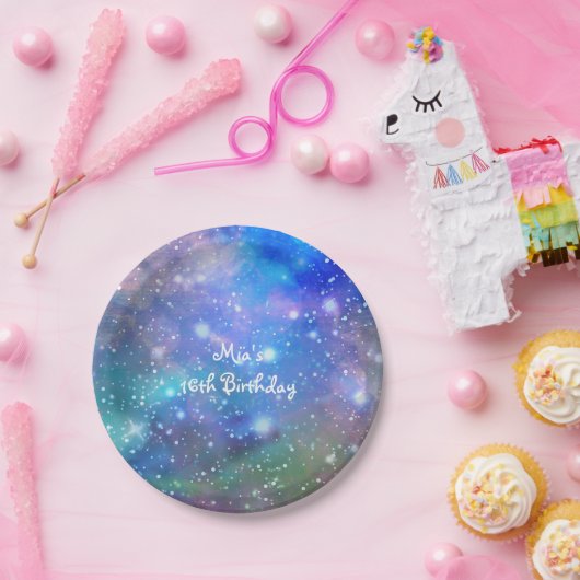 Space Galaxy Spacy verjaardagsfeestje Borden Papieren Bordje (Feest)