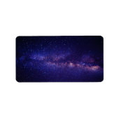 Space Galaxy Star Patroon Etiket (Voorkant)