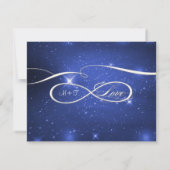 Space Galaxy Stars Infinity Symbol Weddenschap RSVP Kaartje (Achterkant)