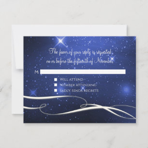 Space Galaxy Stars Infinity Symbol Weddenschap RSVP Kaartje