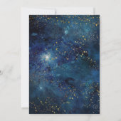 Space Galaxy Stars Uitnodiging voor bruiloft (Achterkant)