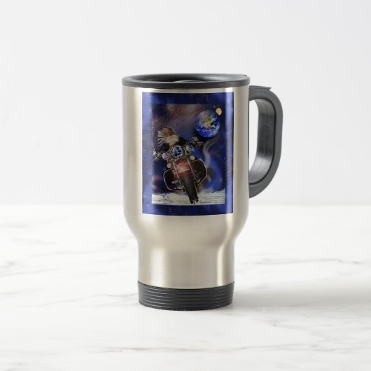 Space Galaxy Travel Mug Harley Davidson Reisbeker (Voorkant rechts)