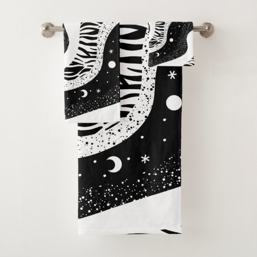 Space Galaxy Universe Moon Stars Bad Handdoek (Insitu)