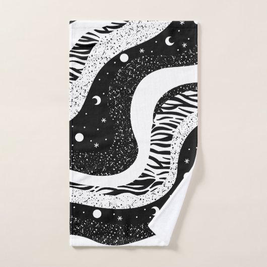 Space Galaxy Universe Moon Stars Bad Handdoek (Handdoek)