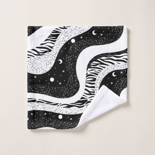 Space Galaxy Universe Moon Stars Bad Handdoek (Wasdoekje)
