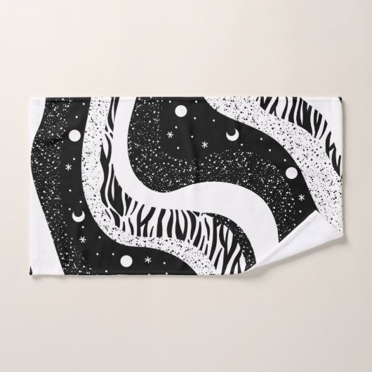 Space Galaxy Universe Moon Stars Bad Handdoek (Handdoek)