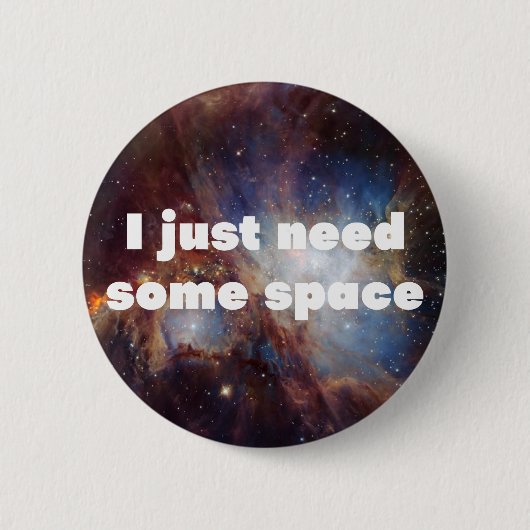 Space Geek Funny Button (Voorkant)