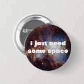 Space Geek Funny Button (Voorkant /achterkant)