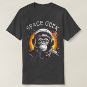 Space Geek Monkey Aap Chimp Astronaut T-shirt (Design voorkant)