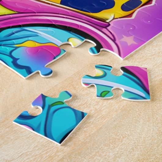 Space Giraffe Puzzel (Zijkant)