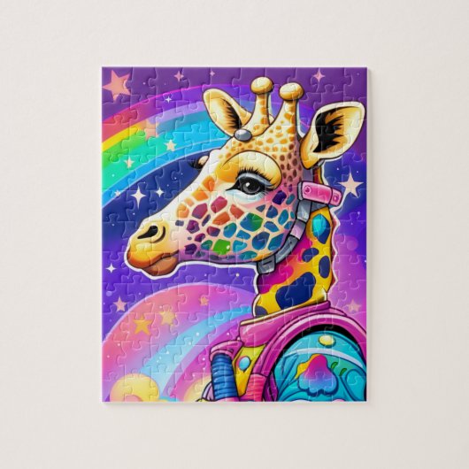Space Giraffe Puzzel Legpuzzel (Verticaal)