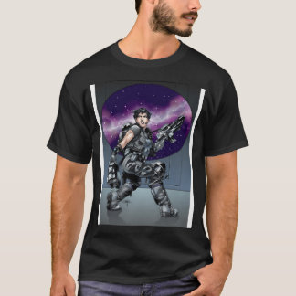 Space Girl Soldier T-shirt