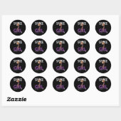 Space Girl - Stardust Fan - Anime Meisje Ronde Sticker (Vel)