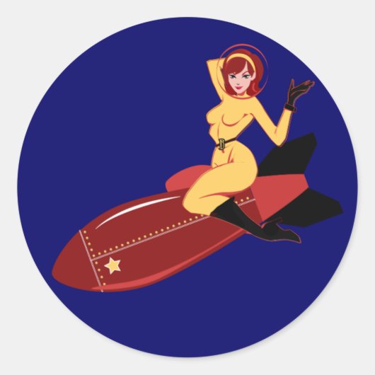 Space Girl Sticker (Voorkant)
