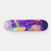 Space Girl Synthwave Cyberpunk Futuristic Art Persoonlijk Skateboard (Horizontaal)