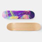 Space Girl Synthwave Cyberpunk Futuristic Art Persoonlijk Skateboard (Horizontaal)