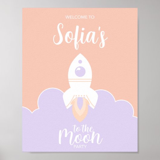 Space Girls Two the Moon Party Thema Poster (Voorkant)