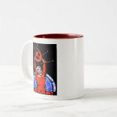 Space Glory Tweekleurige Koffiemok (Voorkant links)