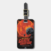 Space Graveyard Skull Halloween Galaxy of Horrors Bagagelabel (Voorkant verticaal)