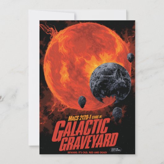 Space Graveyard Skull Halloween Galaxy of Horrors Bedankkaart (Voorkant)
