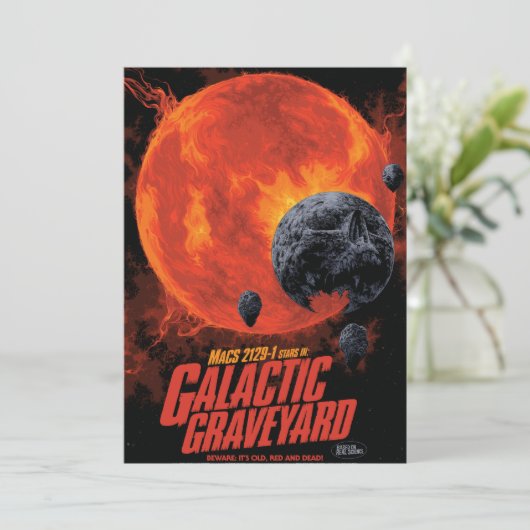 Space Graveyard Skull Halloween Galaxy of Horrors Bedankkaart (Staand voorkant)