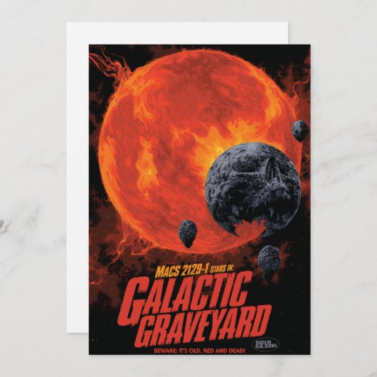 Space Graveyard Skull Halloween Galaxy of Horrors Bedankkaart (Voorkant / Achterkant)