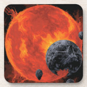 Space Graveyard Skull Halloween Galaxy of Horrors Bier Onderzetter (Voorkant)