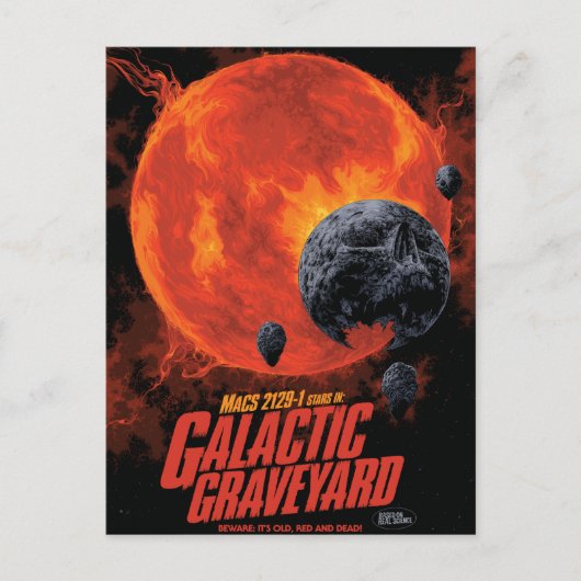 Space Graveyard Skull Halloween Galaxy of Horrors Briefkaart (Voorkant)