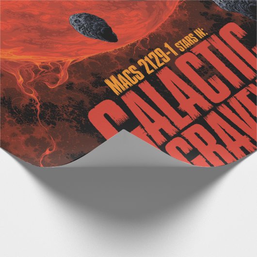 Space Graveyard Skull Halloween Galaxy of Horrors Cadeaupapier (Hoek)