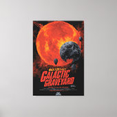 Space Graveyard Skull Halloween Galaxy of Horrors Canvas Afdruk (Voorkant)