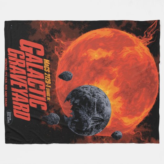 Space Graveyard Skull Halloween Galaxy of Horrors Fleece Deken (Voorkant (Horizontaal))