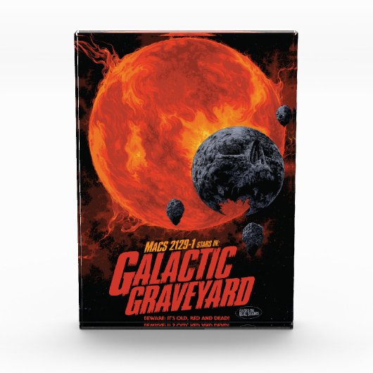 Space Graveyard Skull Halloween Galaxy of Horrors Fotoblokken (Voorkant)