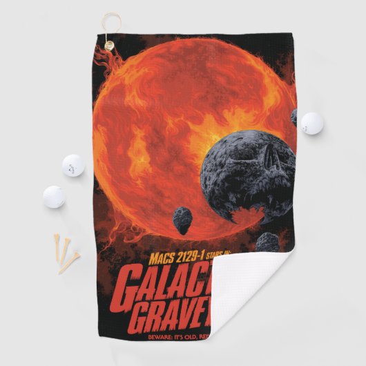 Space Graveyard Skull Halloween Galaxy of Horrors Golfhanddoek (Insitu)
