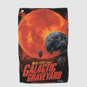 Space Graveyard Skull Halloween Galaxy of Horrors Golfhanddoek (Voorkant)