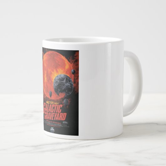 Space Graveyard Skull Halloween Galaxy of Horrors Grote Koffiekop (Voorkant rechts)