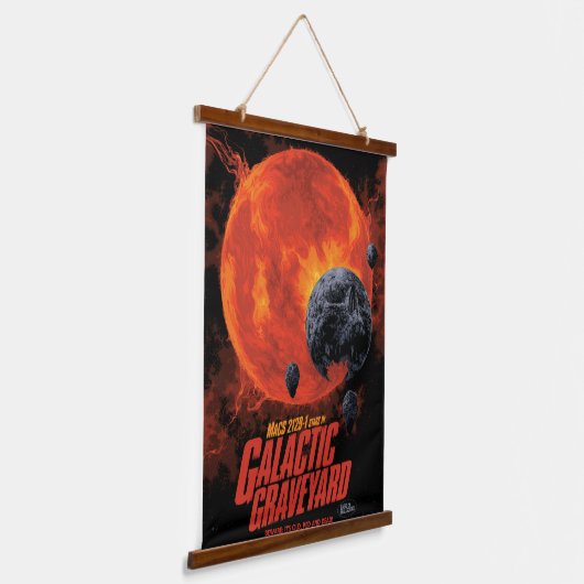 Space Graveyard Skull Halloween Galaxy of Horrors Hangend Wandkleed (Gebogen)