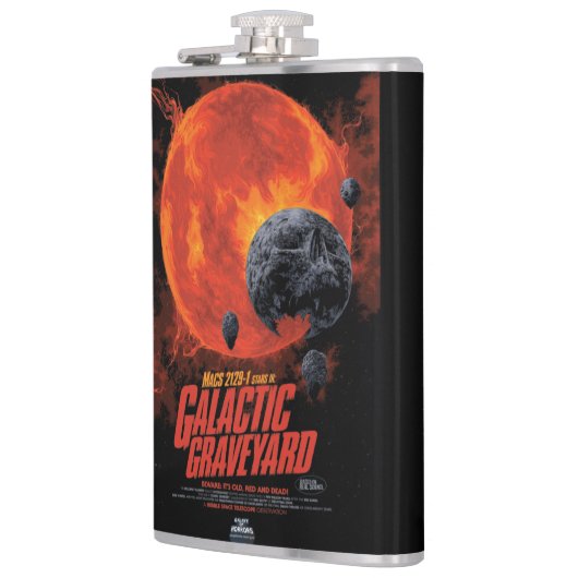 Space Graveyard Skull Halloween Galaxy of Horrors Heupfles (Links)