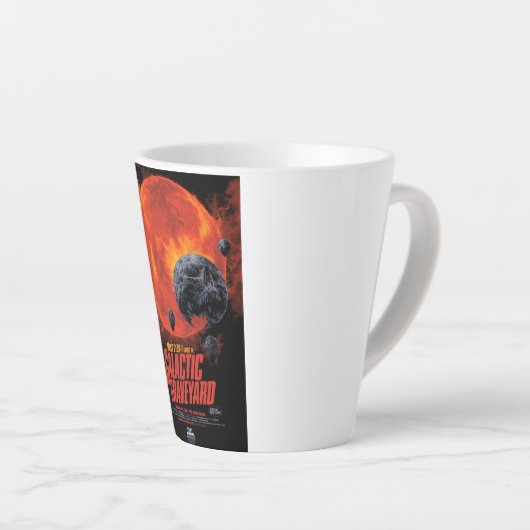 Space Graveyard Skull Halloween Galaxy of Horrors Latte Mok (Rechterhoek)